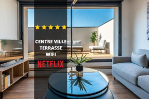 DOWNTOWN ROOFTOP - CENTRE VILLE - WiFi - TERRASSE - NETFLIX